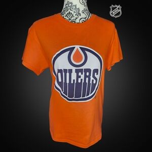 NHL Orange Oilers T-Shirt - Small